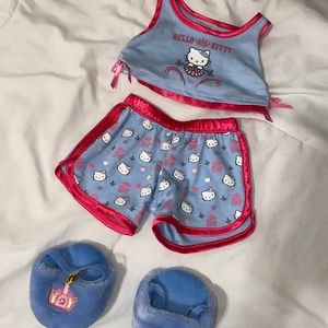Build-A-Bear Blue Hello Kitty Pajama Set
